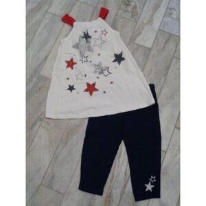 Chelsea's Corner girls size 6 red, white & blue dress & legging set Boutique $58